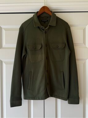 Banana Republic Army Green Shacket Shirt Jacket Sz S